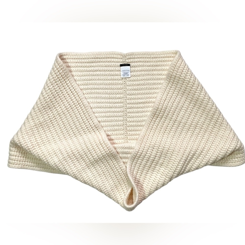 J. Crew Cream Chunky Lambs Wool Cashmere Blend Infinity Scarf